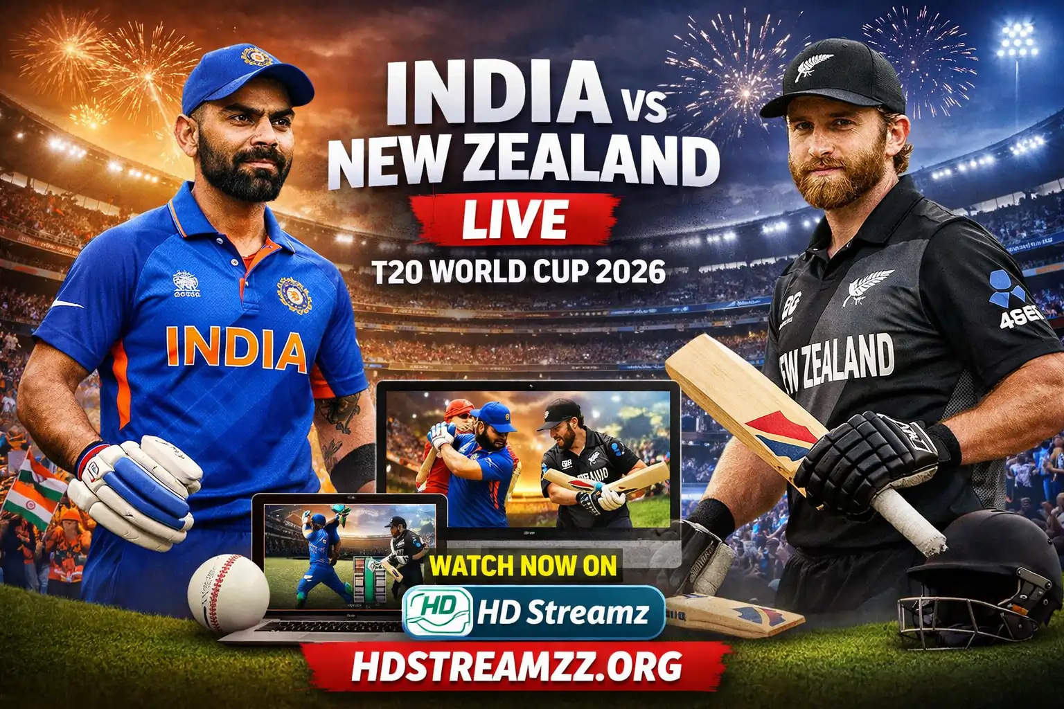 Watch India vs New Zealand Live Streaming